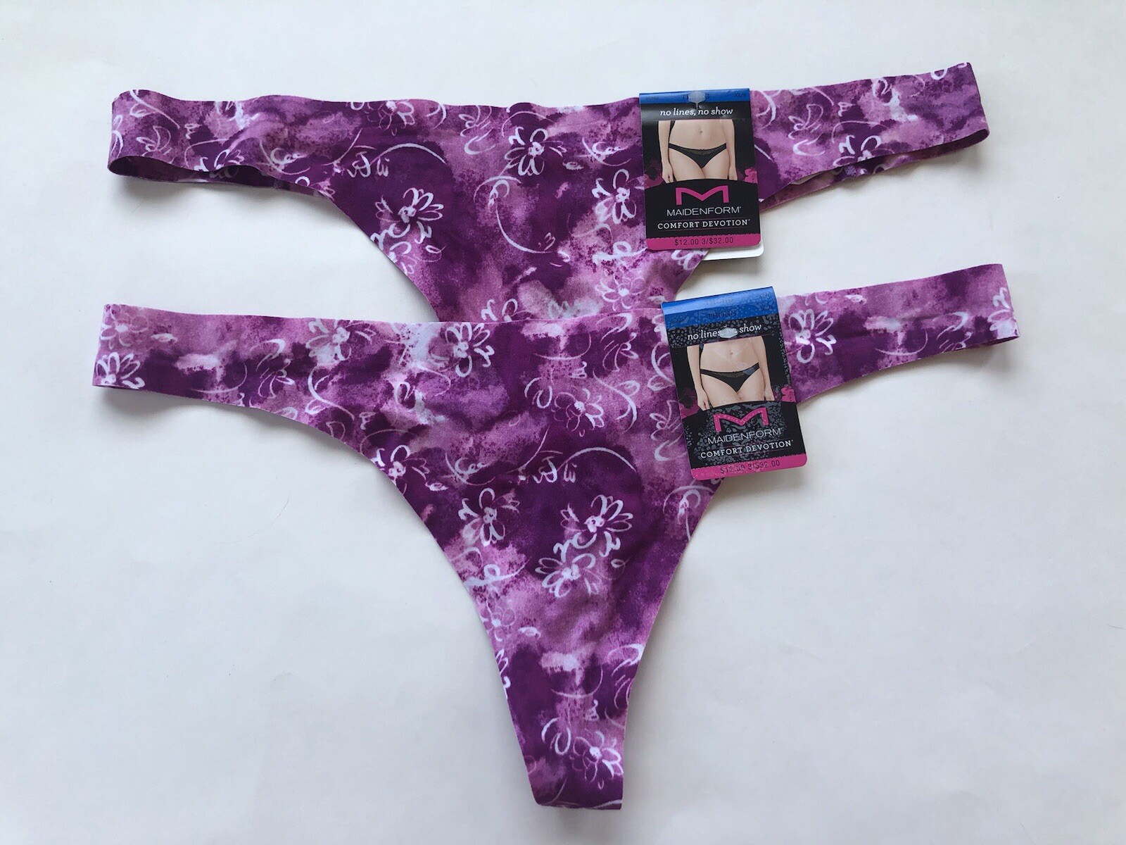 Maidenform 40149 Comfort Devotion Women’s Thong XL 8 2 Pairs