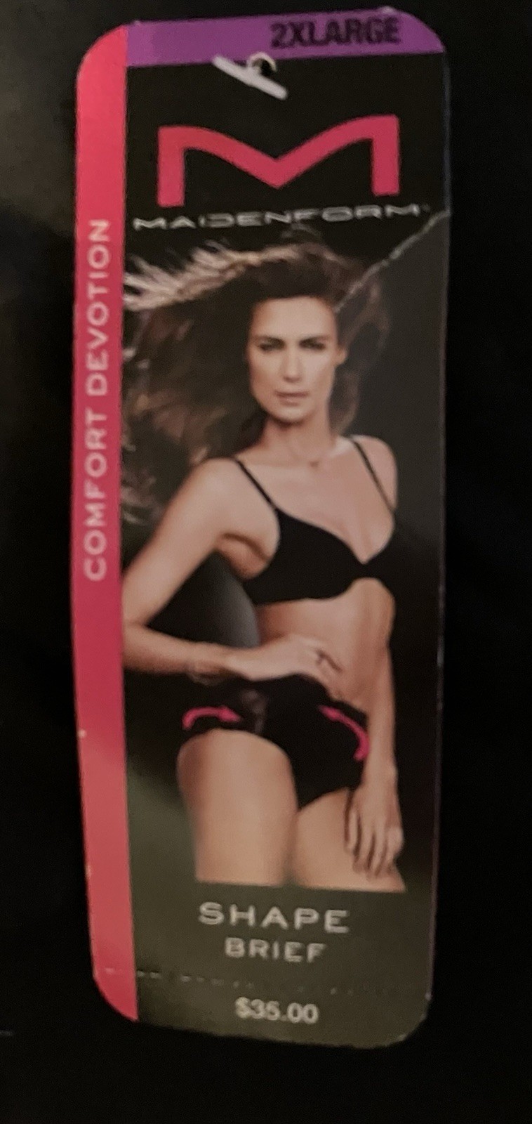 Maidenform Style 2020 Comfort Devotion Shape Brief Black Sexy Lace Tummy 2X NWT
