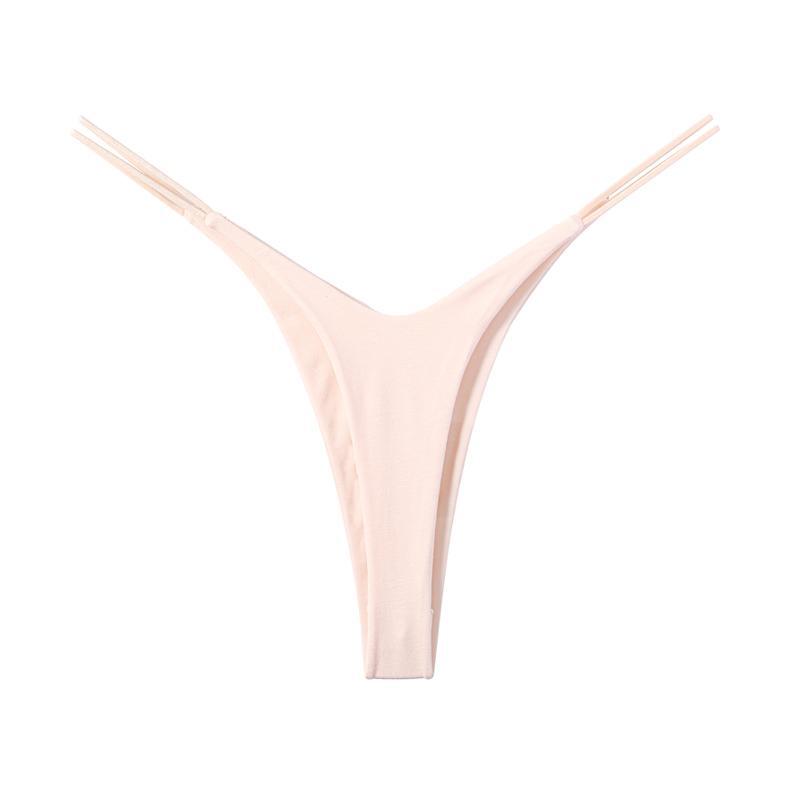4 Pack Lot Ladies Womens G string Thong Panties Bikinis Sexy High Leg Underwear