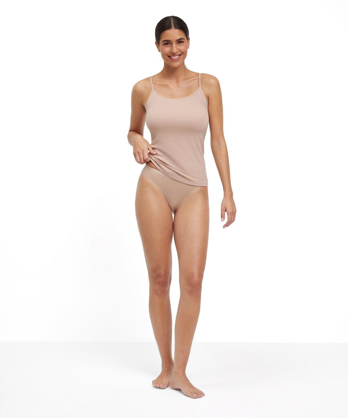 FALKE Daily Climate Control Bikini Briefs Size S Beige Cotton Skin Color