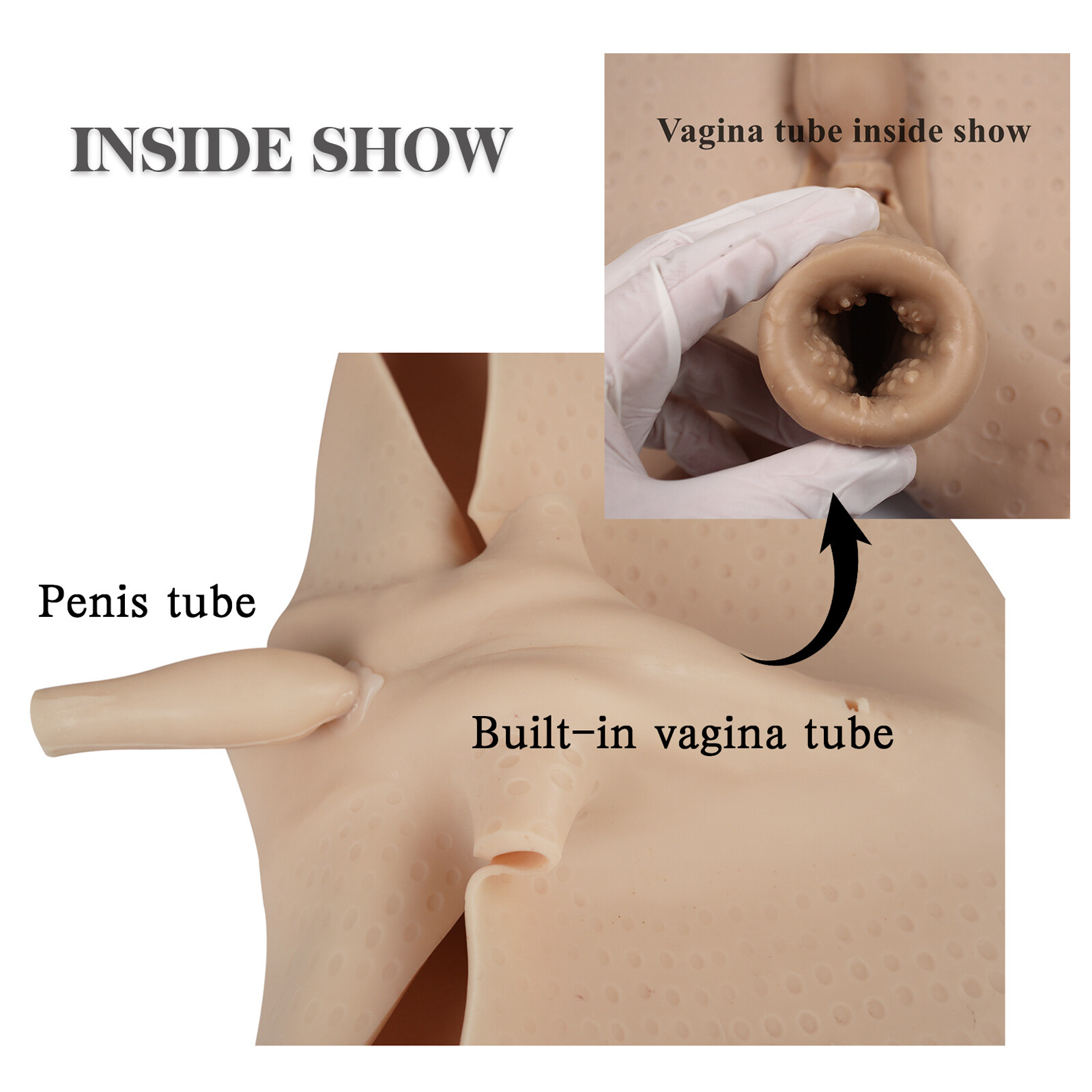 Silicone Crossdresser Fake Vagina Pants Panties Hip Buttock Enhancer Transgender