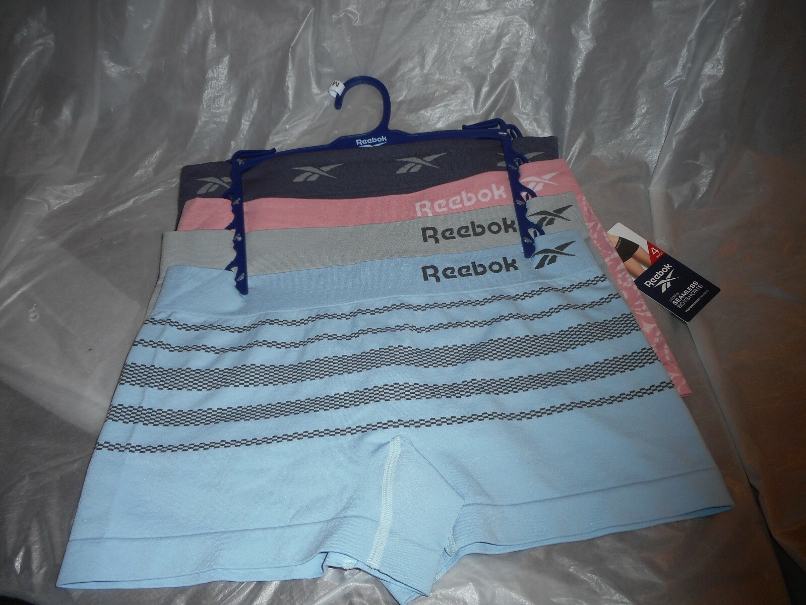 4 Pack REEBOK Women Seamless Multi Color Boyshorts Medium & XL
