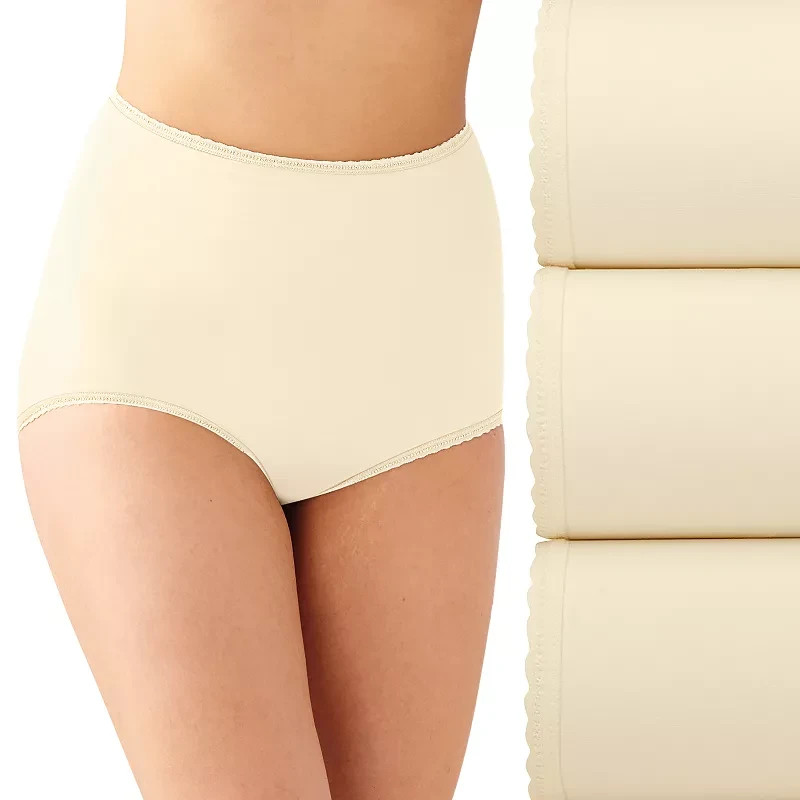 Bali L34860 Womens Moonlight Skimp Skamp Brief Panty 3-Pack Size M/6