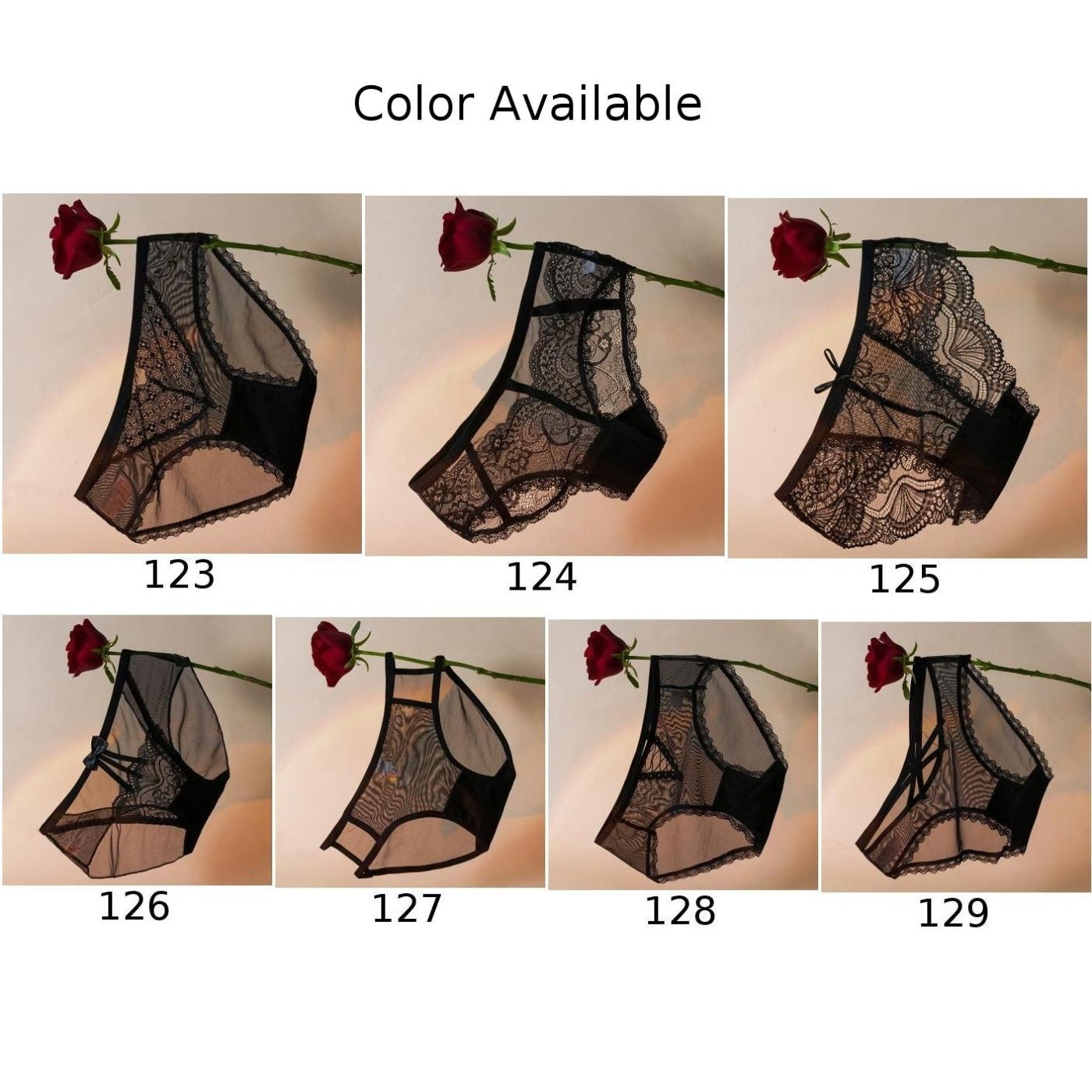 Brand New Underwear Briefs All Season For Daily Lace Hollow Thongs Slight Strech