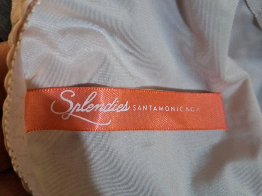 Splendies Panties Strappy Thong Plus Size 2X Lingerie Lace Trim NEW Pink