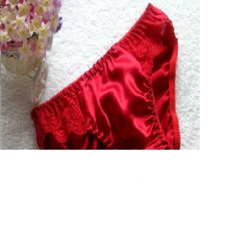 3 Pairs/lot Womens 100% Silk Sexy Panties Bikinis Underwear Knickers High-cut