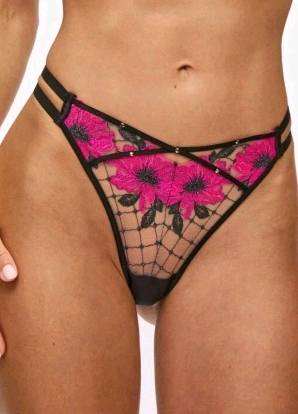 Ann Summers Boudoir Rose Thong. Size 8. New With Tags.