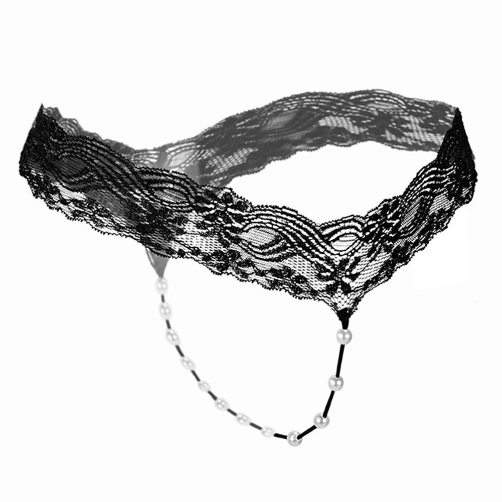 Blue Lace Tback Thong G String Underwear with Sexy Lace Underwear for Women