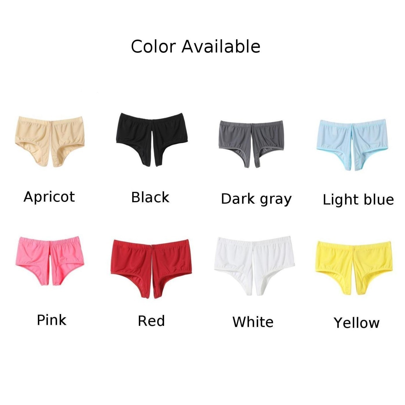Women Oil Shiny Panties Underwear Glossy See Through Zip Open Crotch Thong Brief