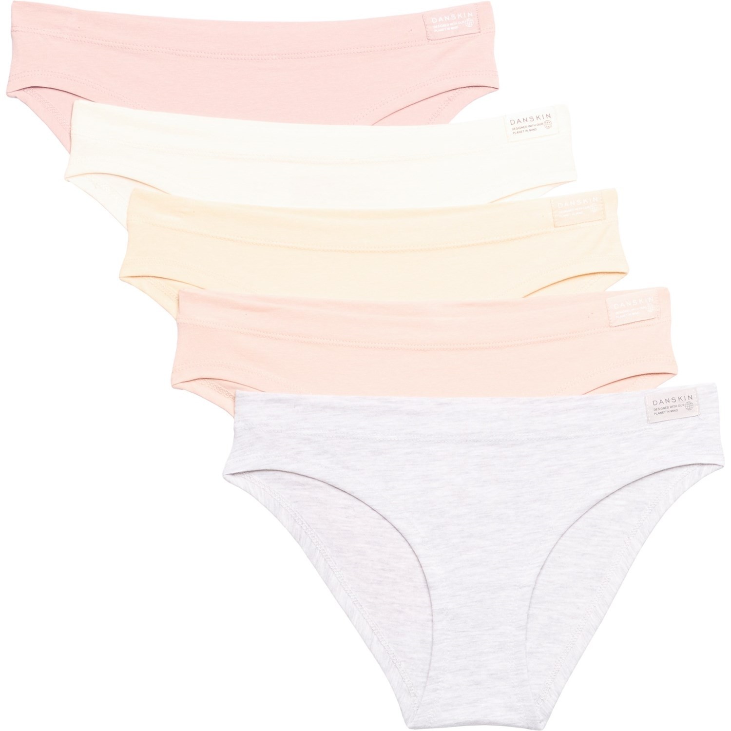 Danskin Organic Cotton Panties – 5-Pack, Bikini Brief (Pick a Size) New w/ Tags