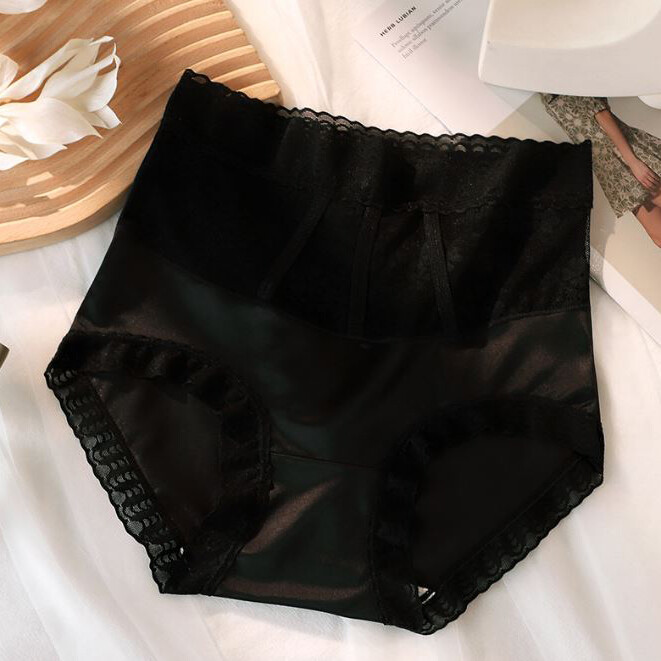 6 Packs Lot Womens French Lace Satin Panties Brief High Leg Underwear Lingeries