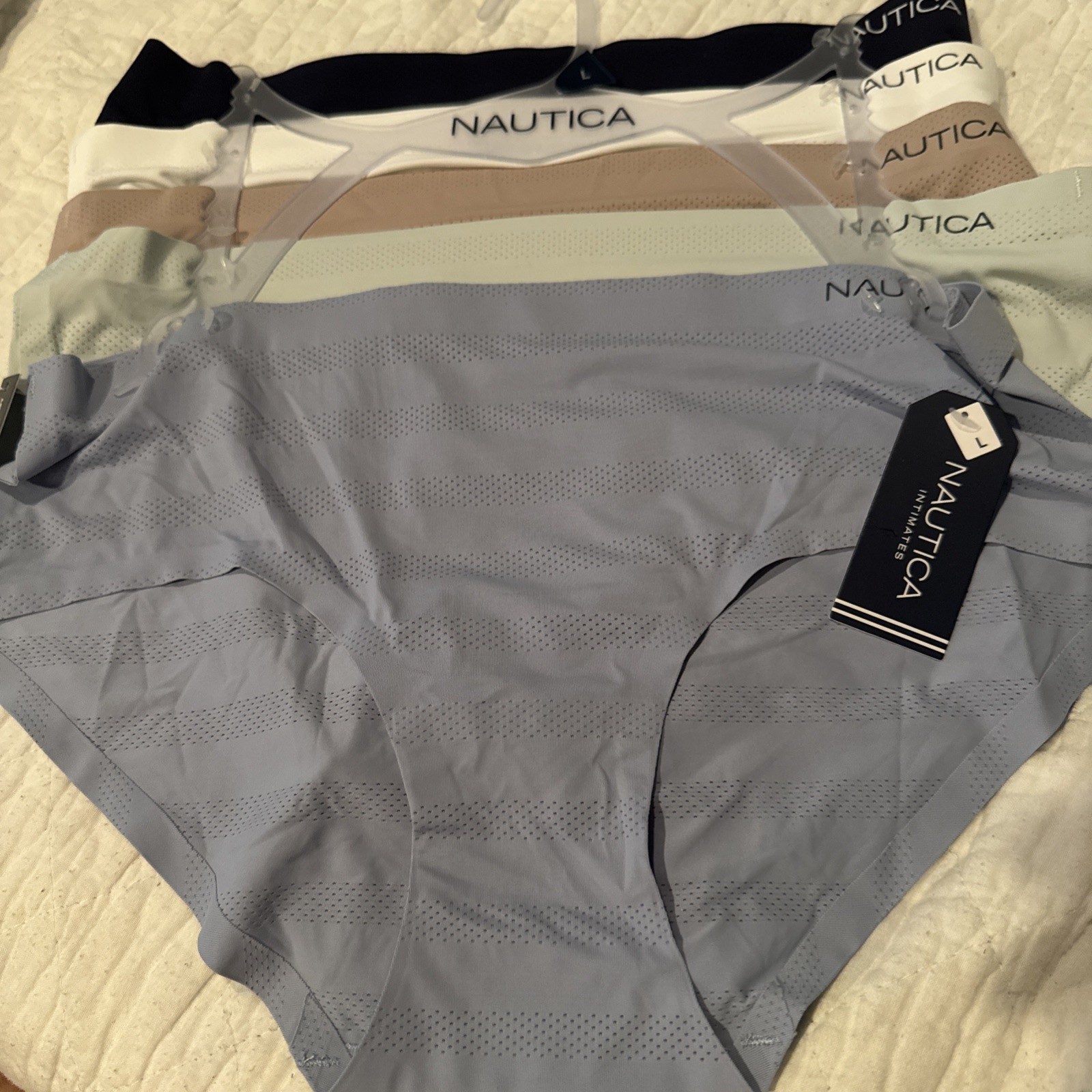 NAUTICA WOMEN’S HIPSTER PANTIES UNDERWEAR 5 PACK LARGE HIPSTERS LINGERIE