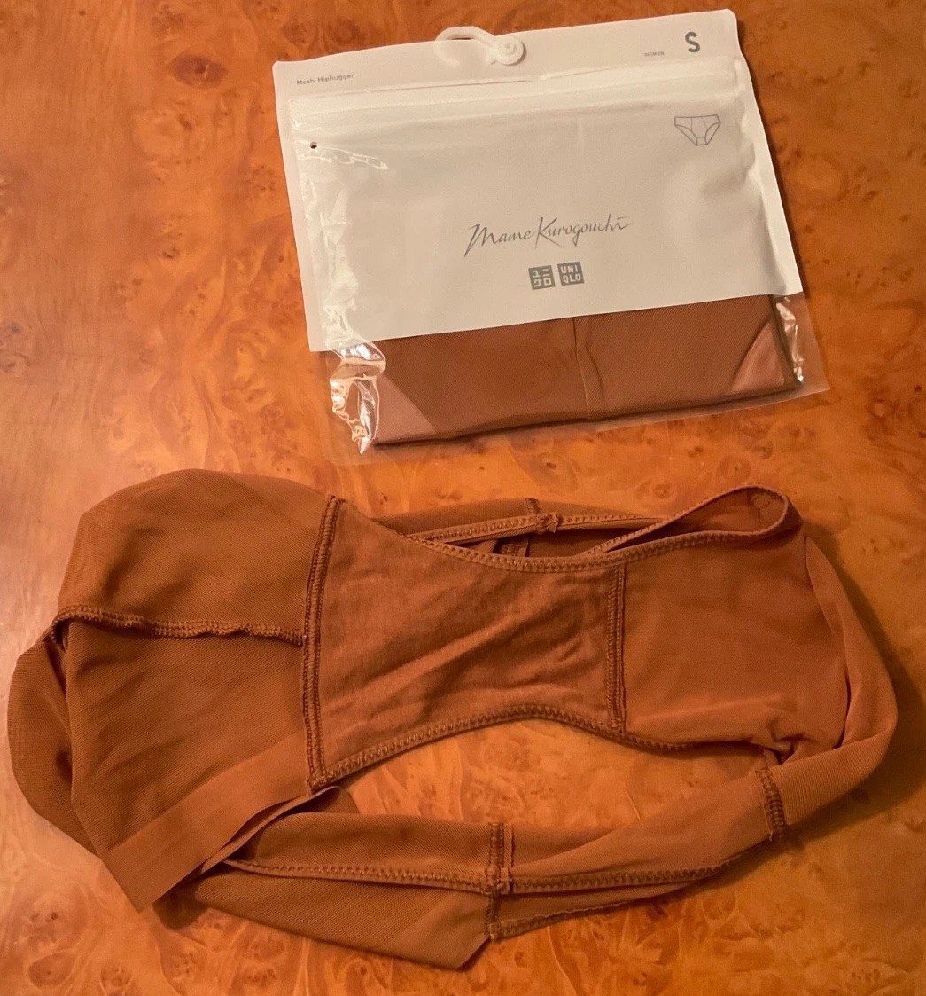 Uniqlo X Mame Kurogouchi Mesh Hiphugger Brown Small new in unopened packaging