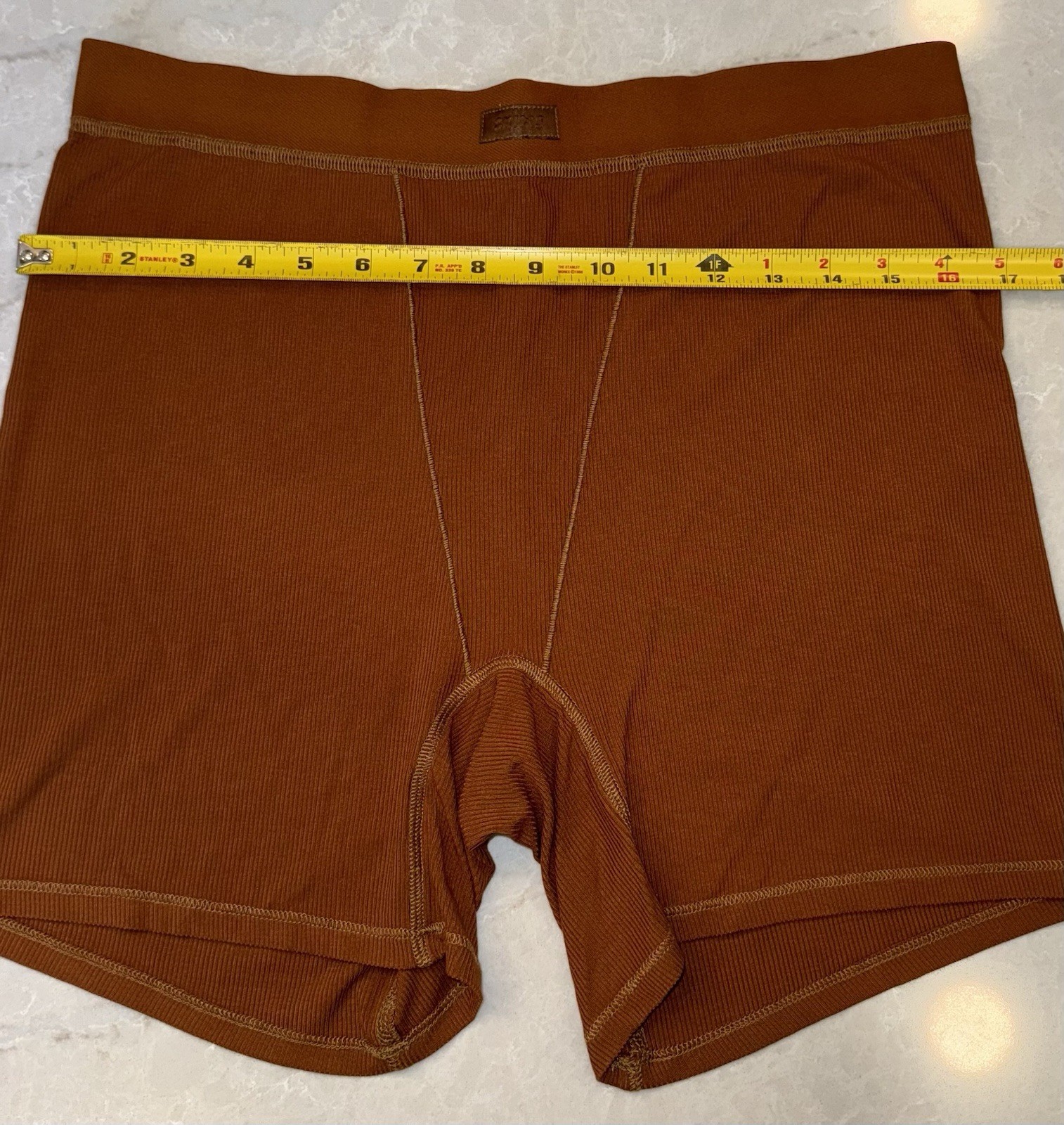 SKIMS ~ RIBBED BOXER SHORTS ~ 2X ~ COPPER ~ SLEEP Loungewear ~ NEW W/Tags