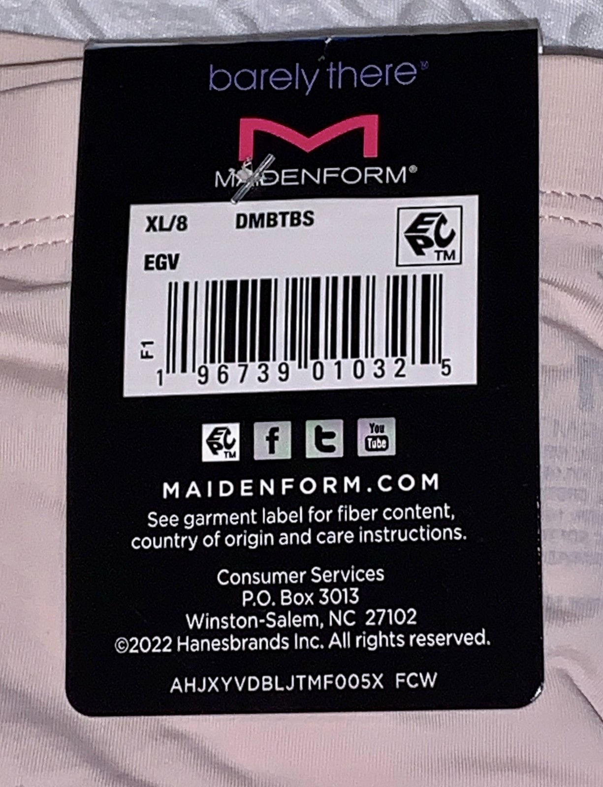 MAIDENFORM Barely There Sandshell Nude Invisible Boyshort Panty Womens Sz XL 8