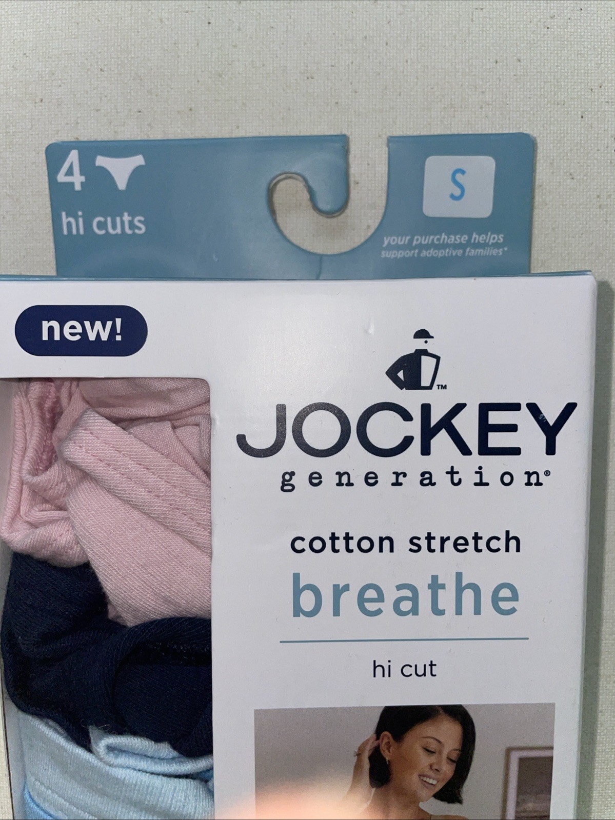 Jockey Women’s Brief Panties Cotton Stretch Hi Cut Small 4 Pair Brand New In Box