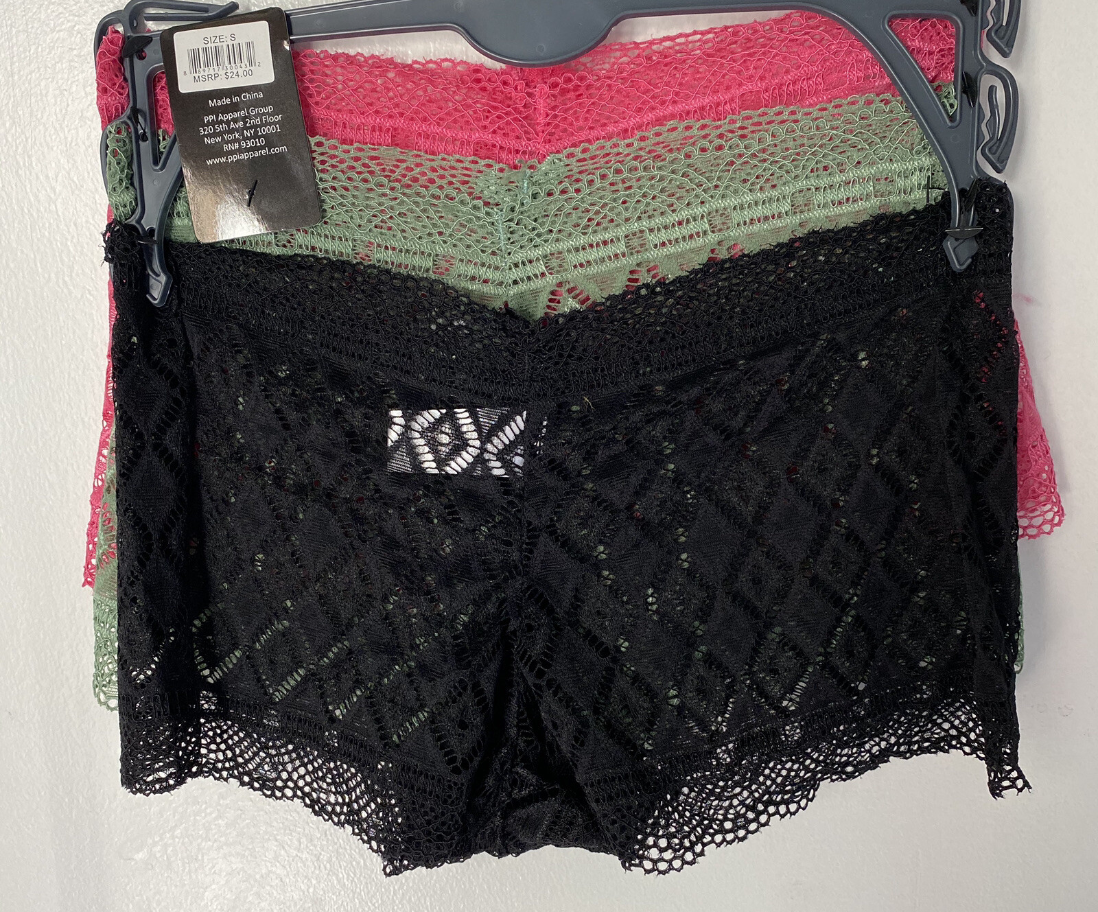 3 Kathy Ireland Intimates SZ Small Panties Underwear Boy Leg Nylon Spandex Lace