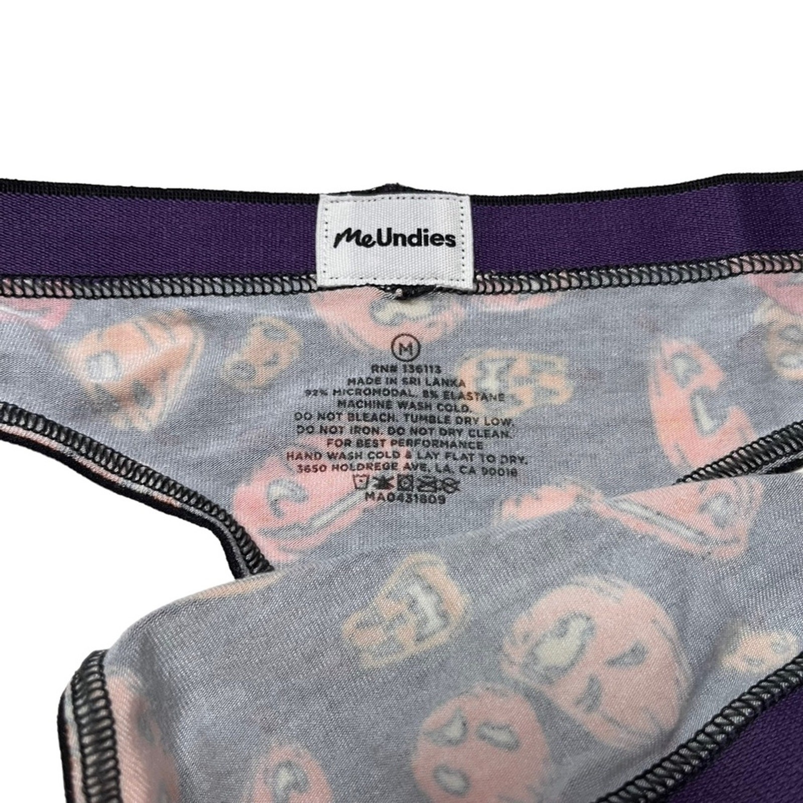 MeUndies Pumpkin Halloween Fall Print Thong Size Medium