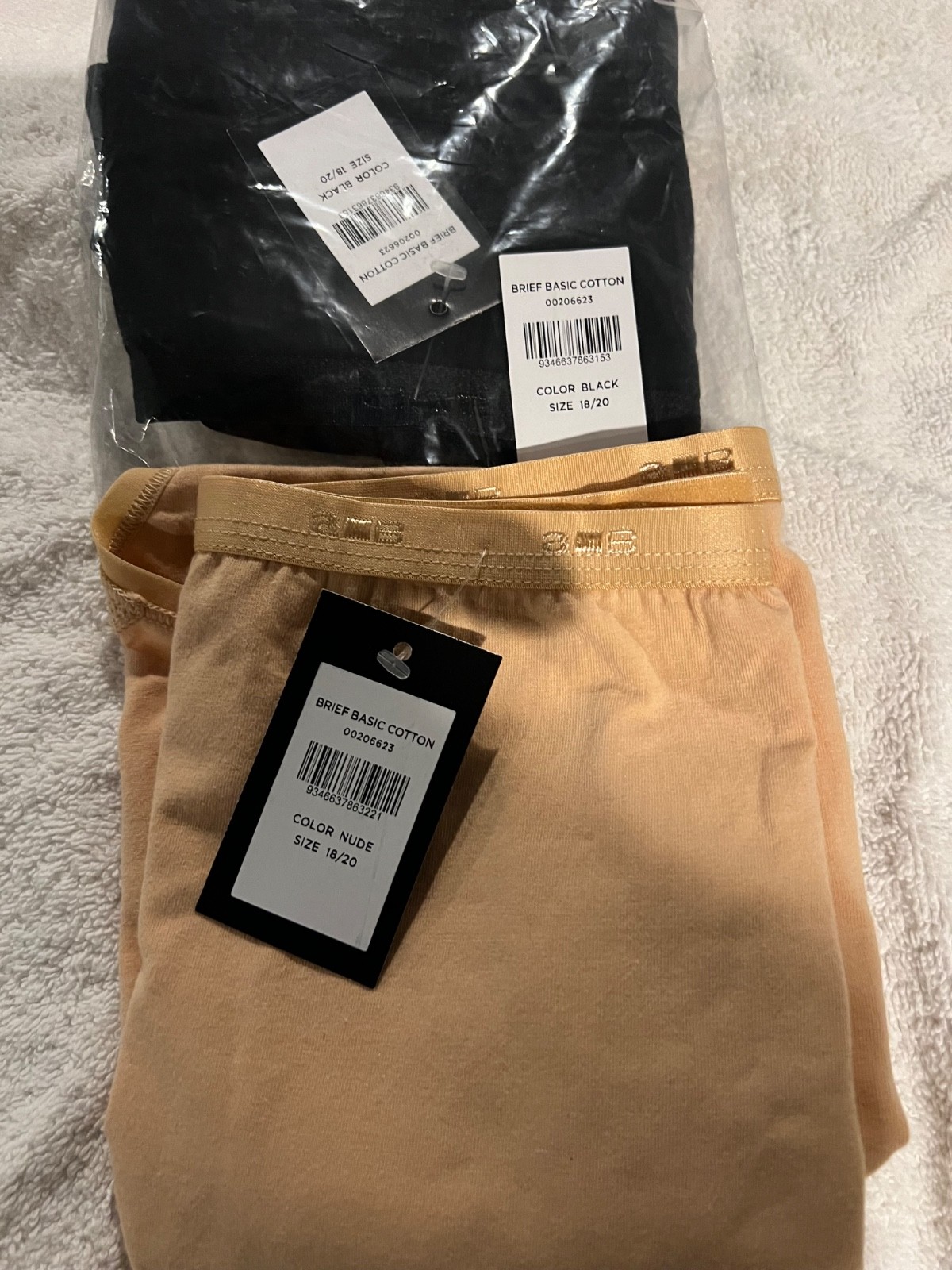 2 Pairs Avenue Cotton Full Briefs Size 18/20 Fit Like 14/16 #34