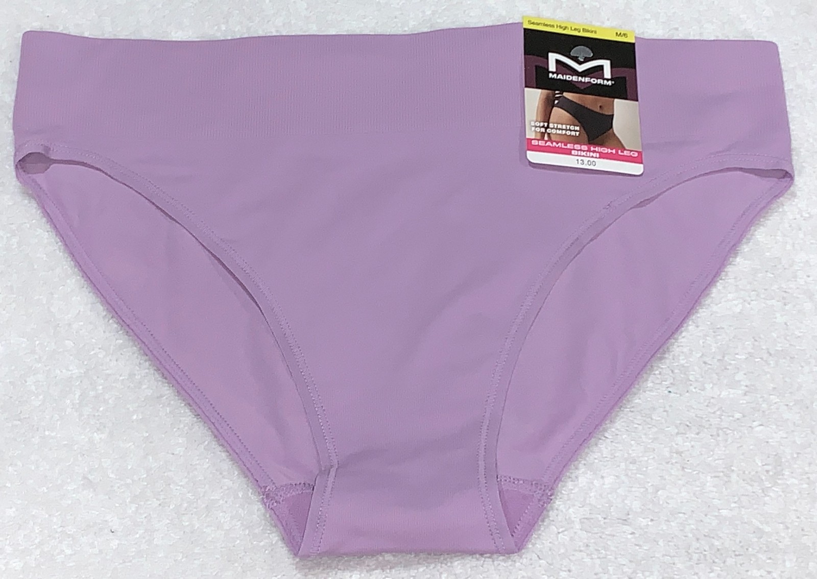 MAIDENFORM M Seamless Sojourn Lilac High Leg Bikini Panty Womens Sz S M L