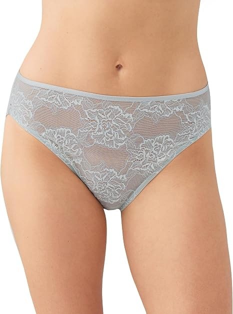 WACOAL FULL BLOOM HI-CUT BRIEF PANTY #841409, LARGE, BEIGE/ROSE DUST, NWT $32