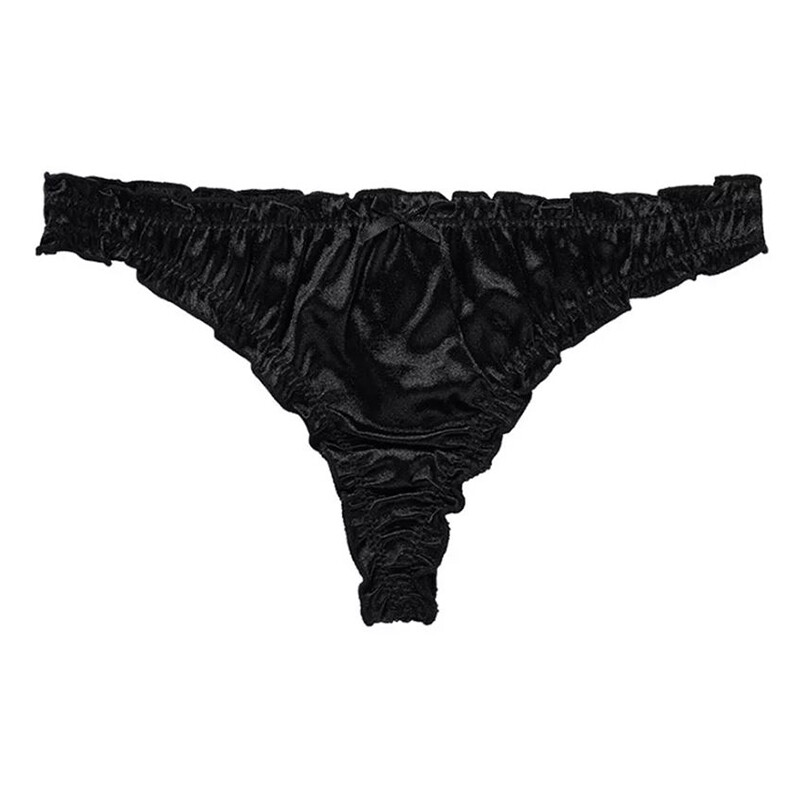 4PCS/LOT Sexy Womens Shiny Satin Panties Underwear Thong G string Brief Lingerie