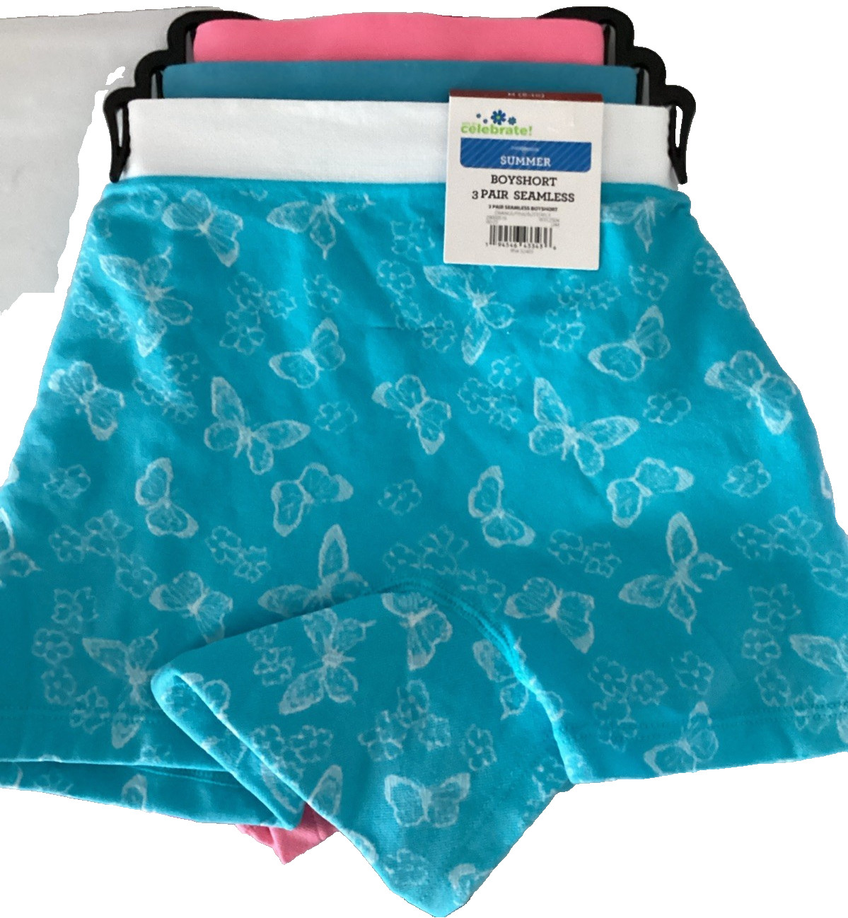 CELEBRATE! SUMMER 3-Pack SEAMLESS Boyshort Panties Sz. M*