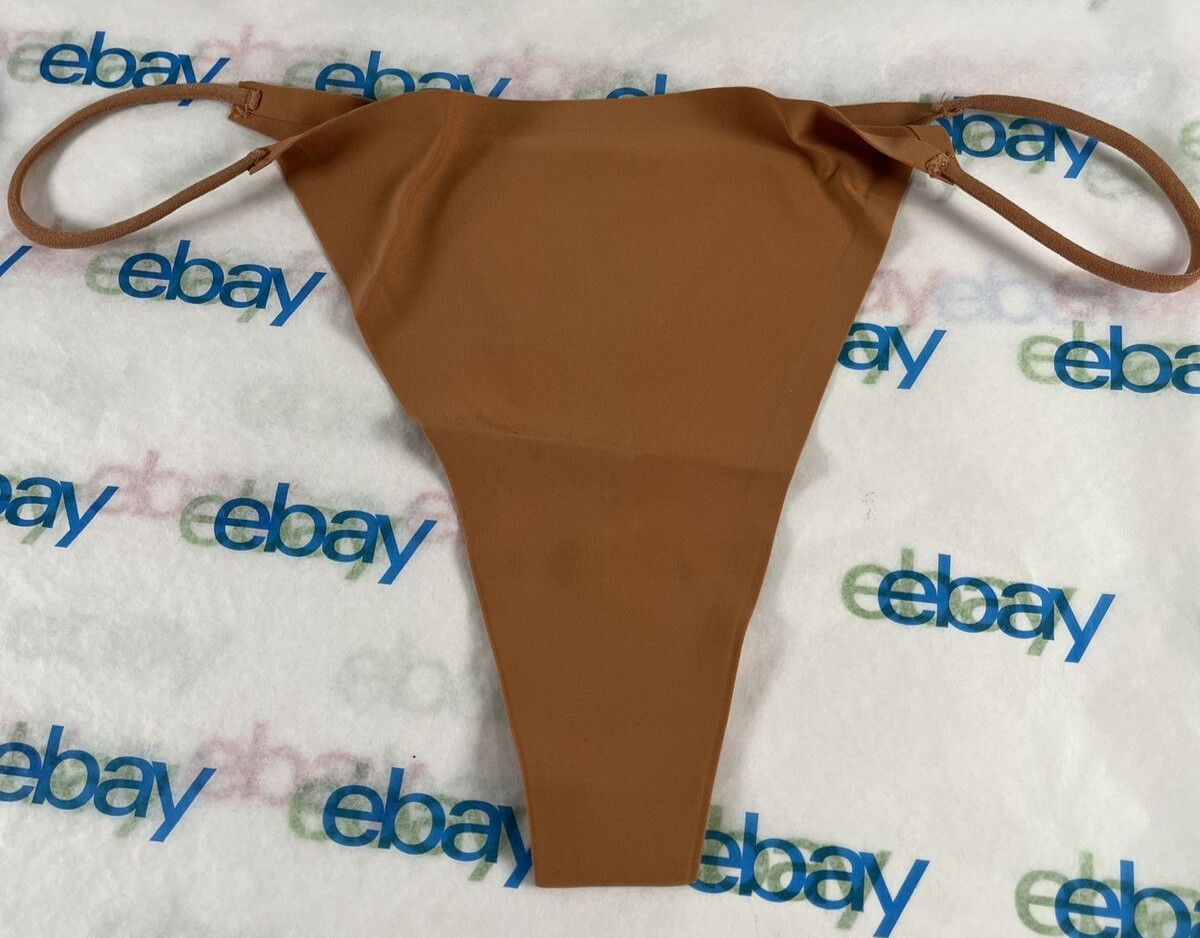 Shein Plain Seamless Panty And Embroidery Mesh Cut-Out Thong Size Medium