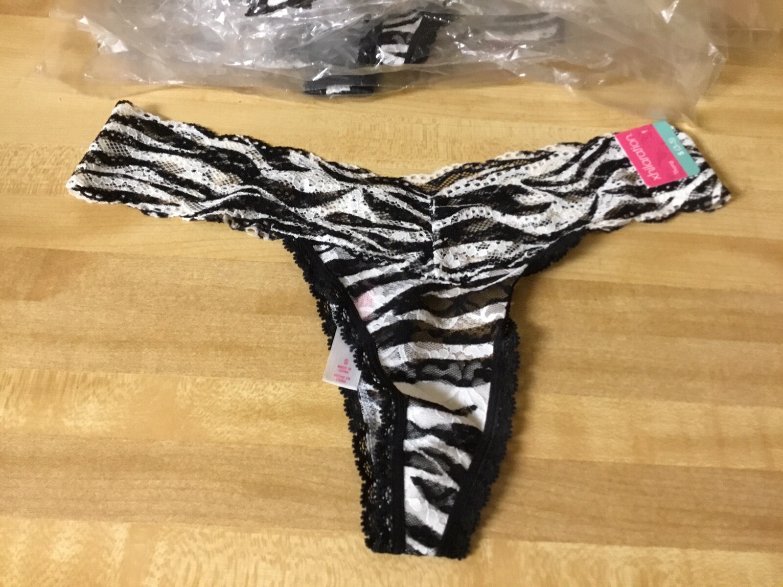 New 7 Pair Xhilration (target) Zebra Pattern Thong Panties Underwear Small (3-5)