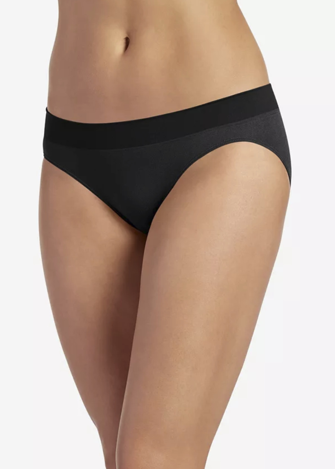 Jockey Women Modern Seamfree Bikini Black Size 7