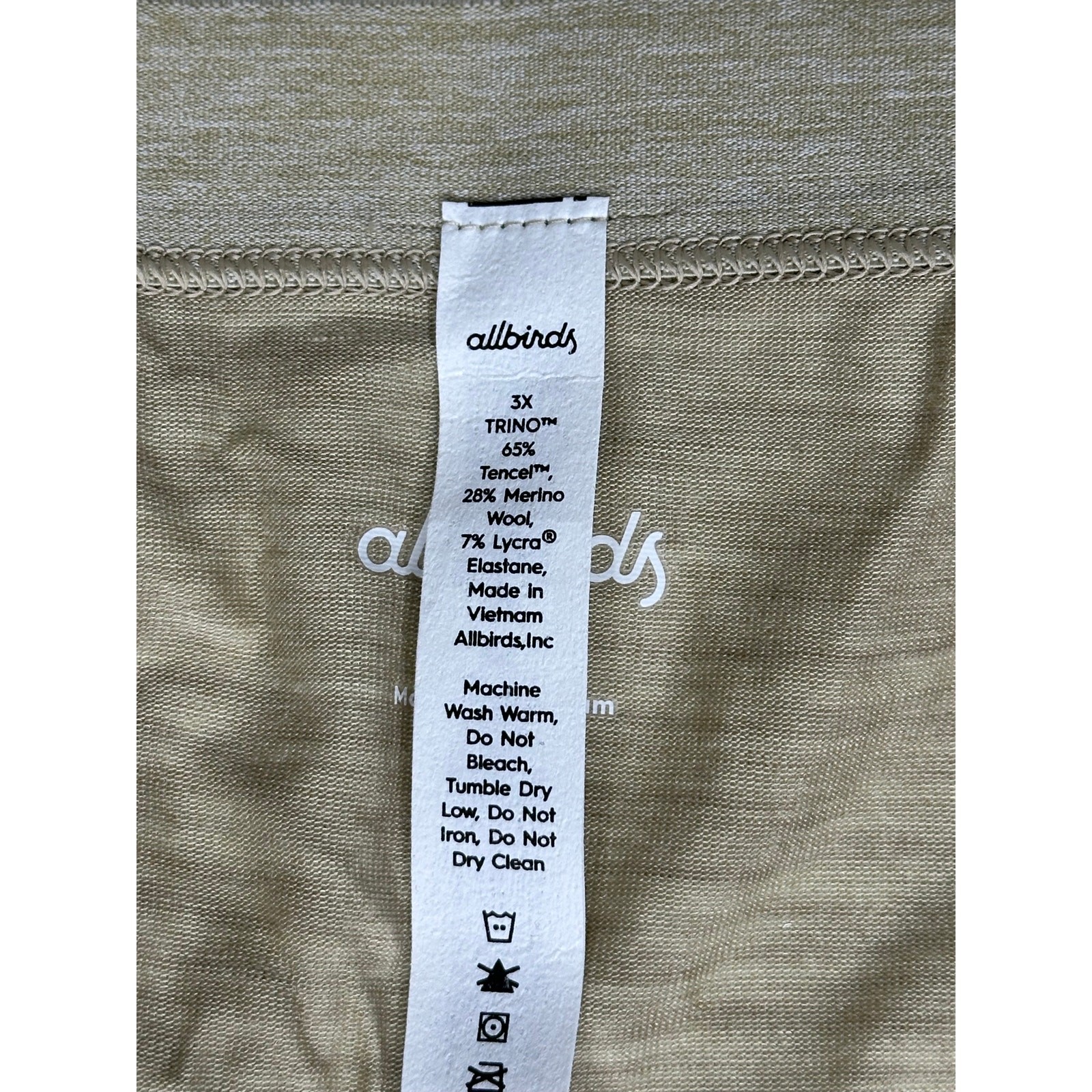 New Allbirds Trino Shortie Panty Wheat Cream 3X Rare Discontinued Merino Tree