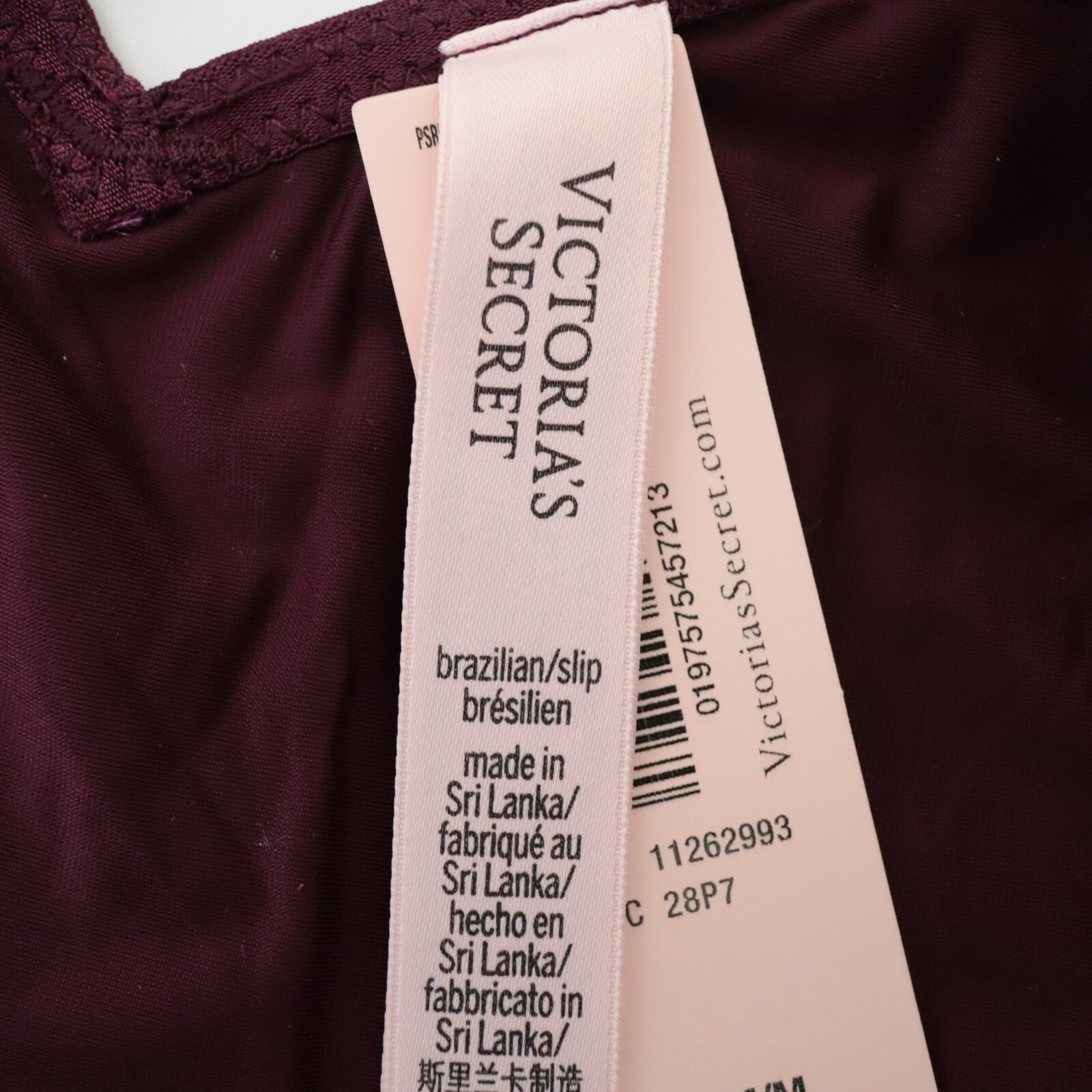 VICTORIA’S SECRET Very Sexy Satin Strappy High Leg Brazilian Panty M L