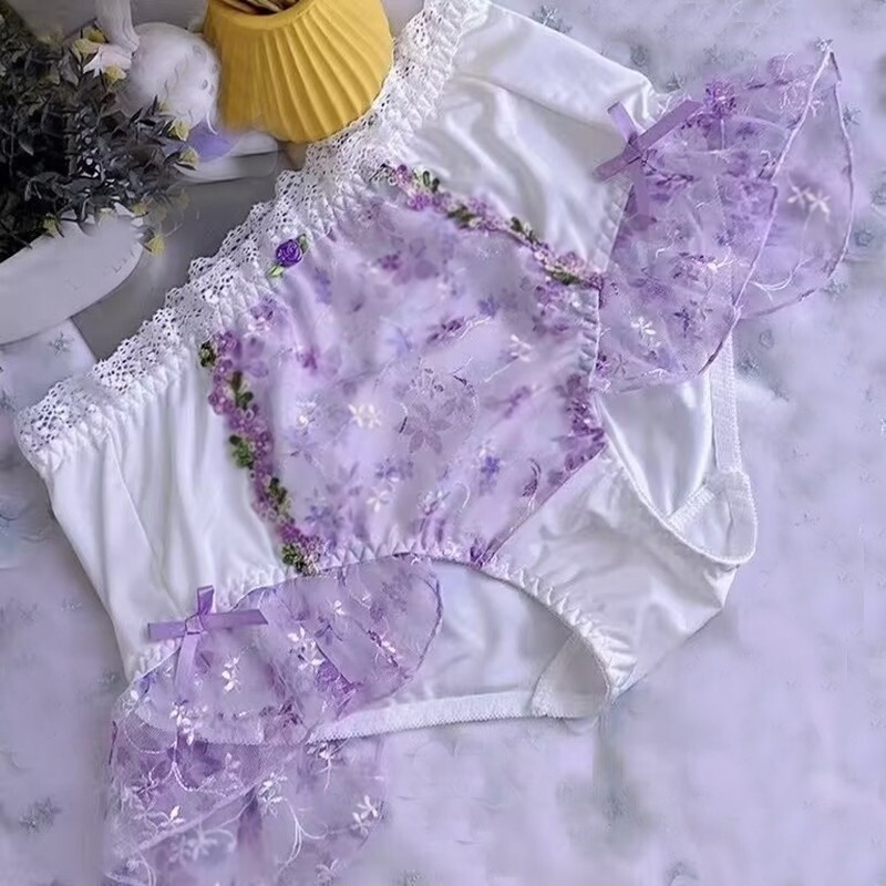 Princess Lolita Girls Lady Floral Panties Briefs Sweet Fairy Japanese Underwear