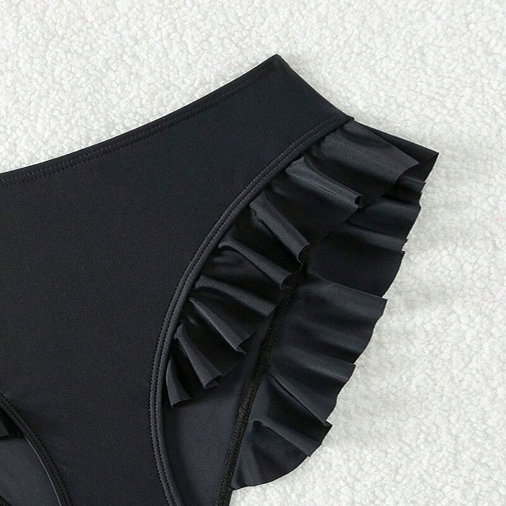 New Black and Red Womens for lingerie Ruffles Panties for Sleep and Home