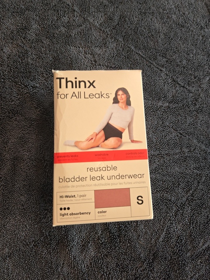 Thinx For All Leaks Underwear Reusable Hi-Waist Light Absorbency Size SM