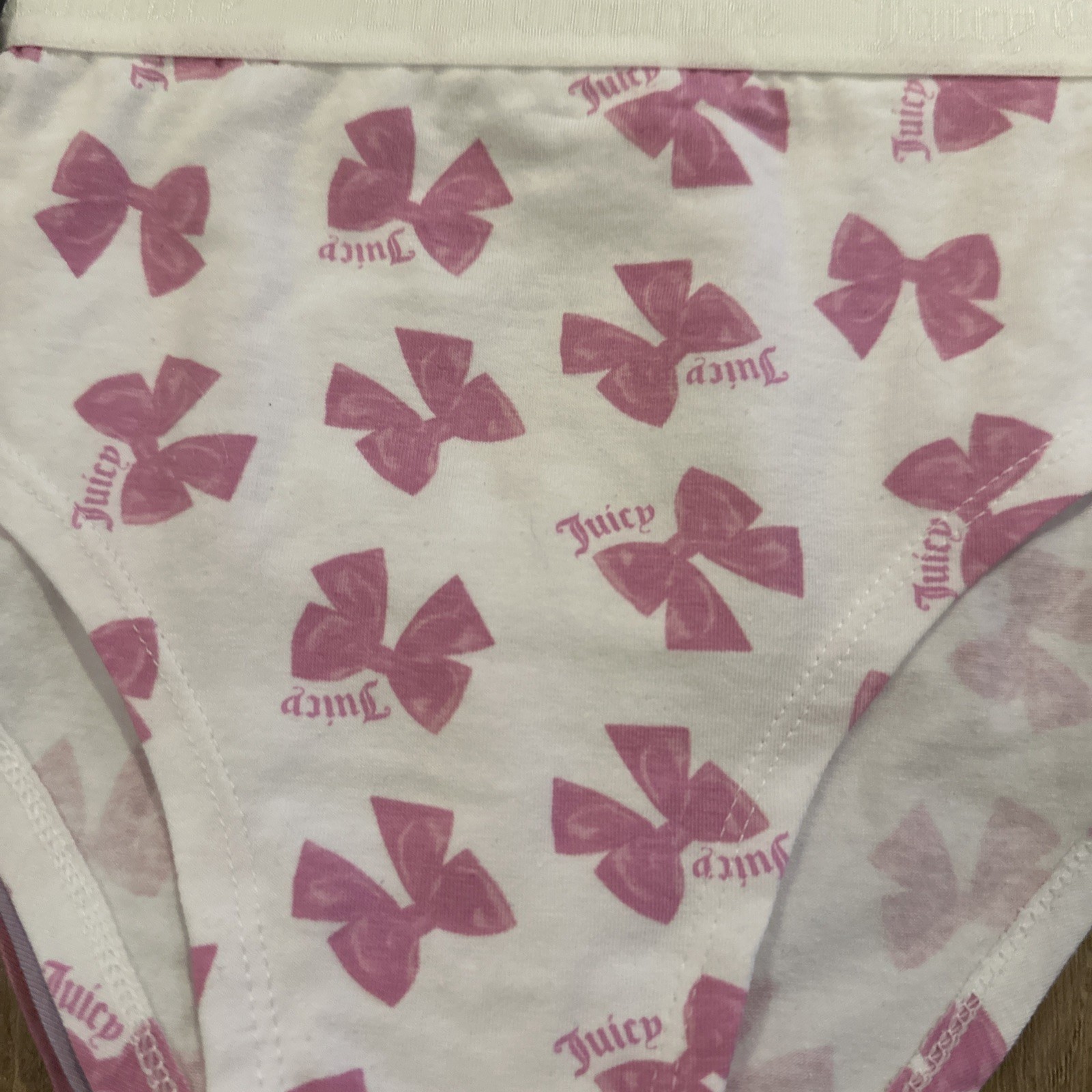 Juicy Couture Women’s 5 Pack Bikini Underwear Panties Bows Logo XL
