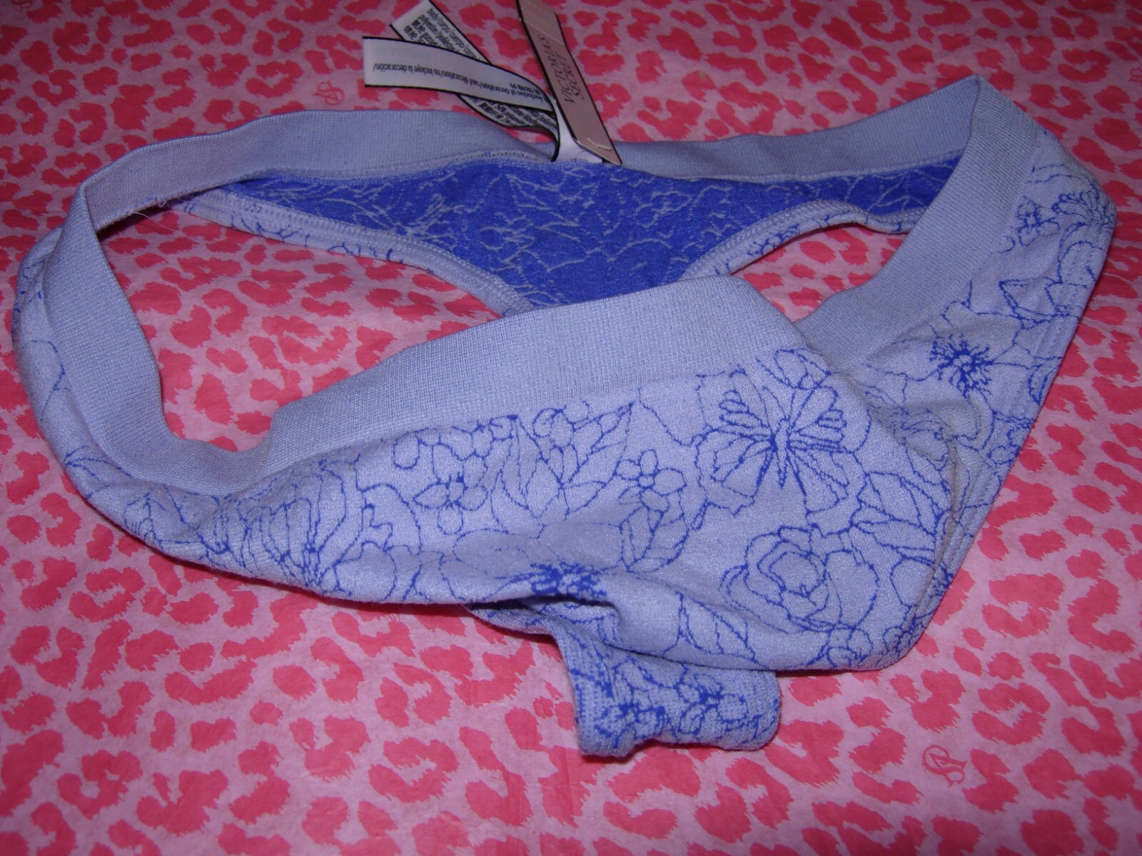 Victoria’s Secret Sexy Seamless Lingerie Thong Pantie Stretchy Purple LOGO S NWT