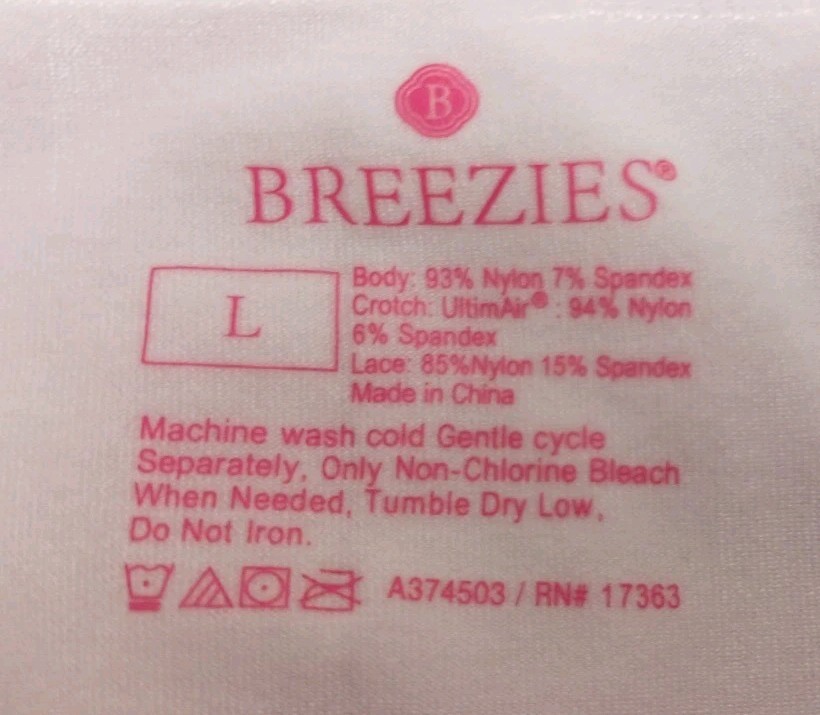 Breezies sz L Seamless Smoothing Panties Mid Thigh Shorts with Plain & Lace Trim