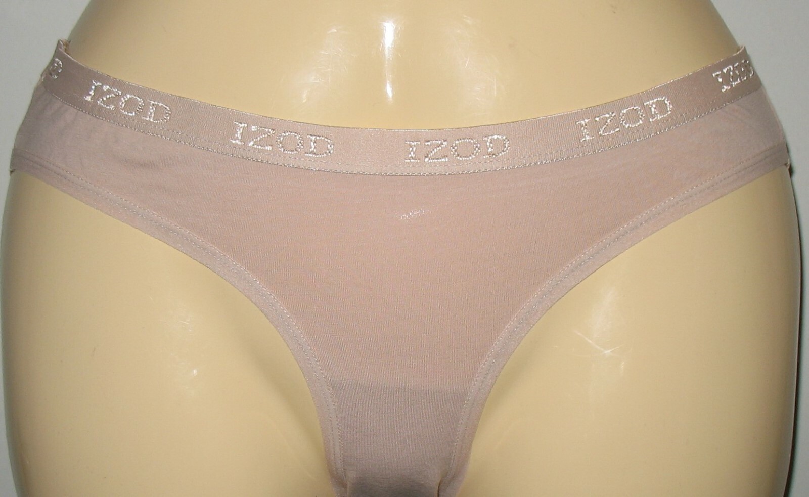 IZOD – NEW – BEIGE – SIZE: S – COTTON/SPANDEX STRETCH BIKINI PANTY – RN 71222