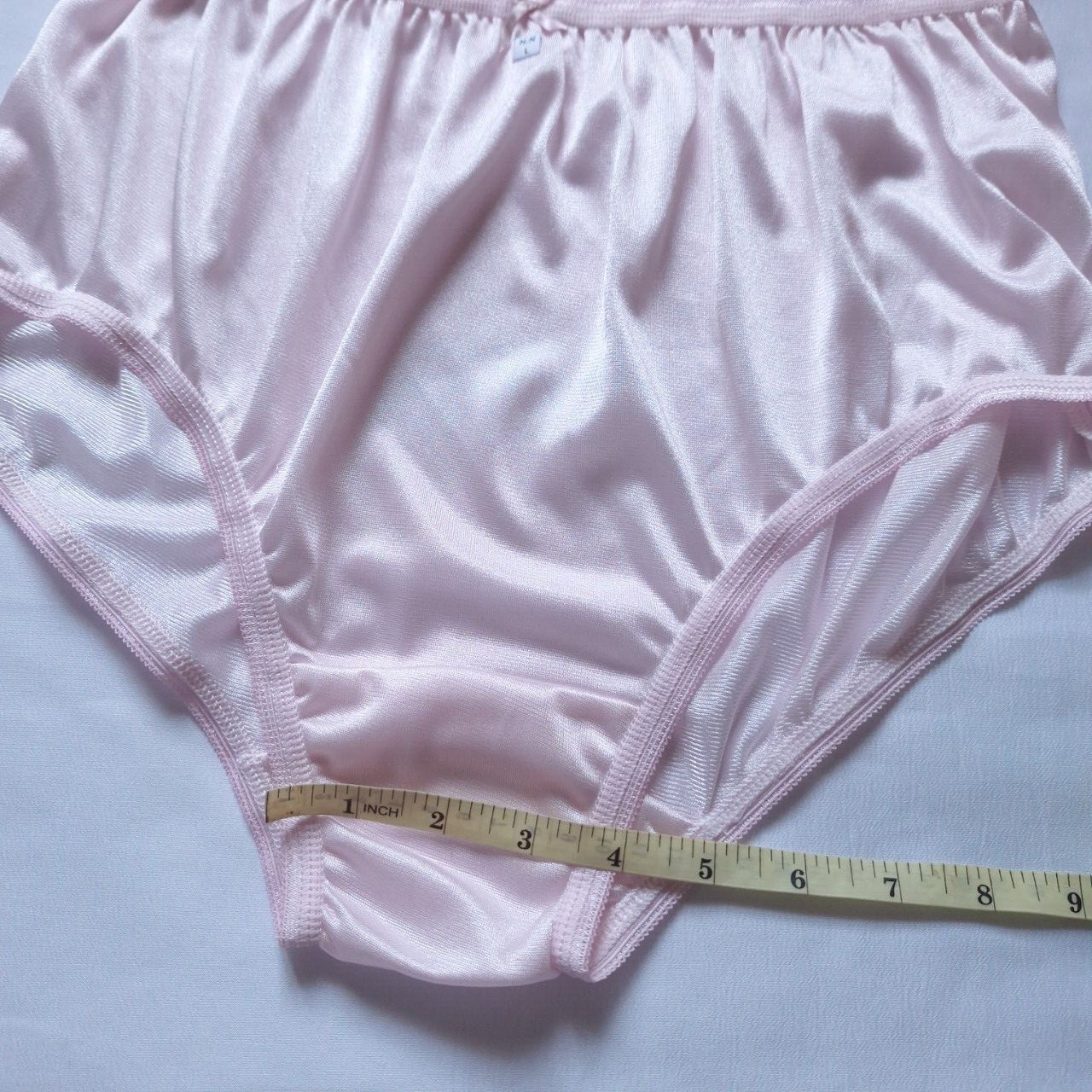 7pcs Pink Nylon Granny Panties Underwear Silky Soft Briefs High Waist 30″-36″ L