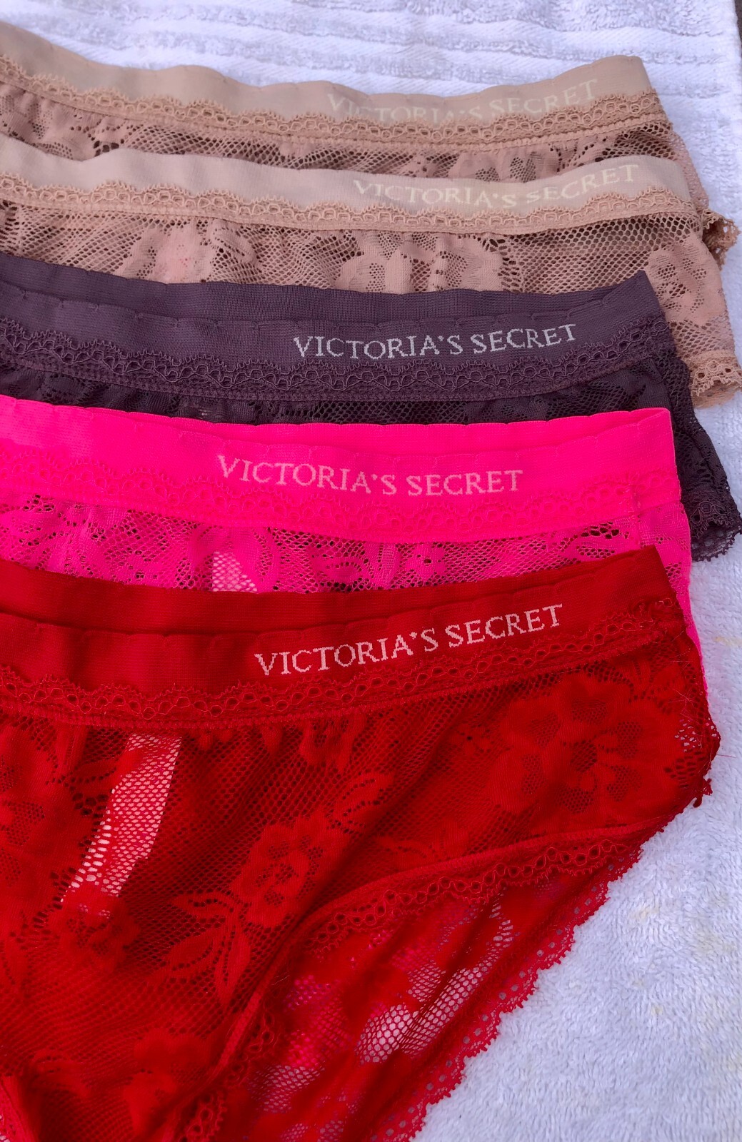 Victoria’s Secret Fishnet Floral Lace Hiphugger Culotte Classique Panties Size S