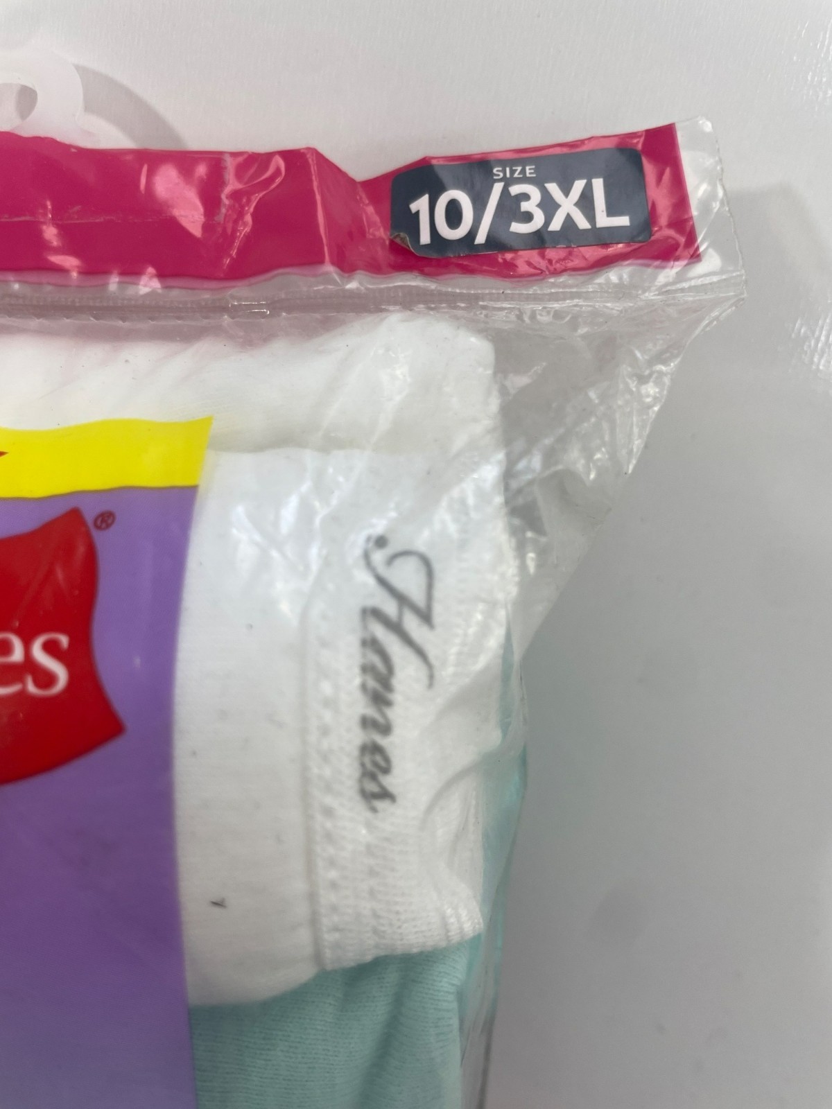 Hanes 10-Pack PantiesTagless Hi-Cuts Breathable Cotton Size 10/3XL SEALED NEW