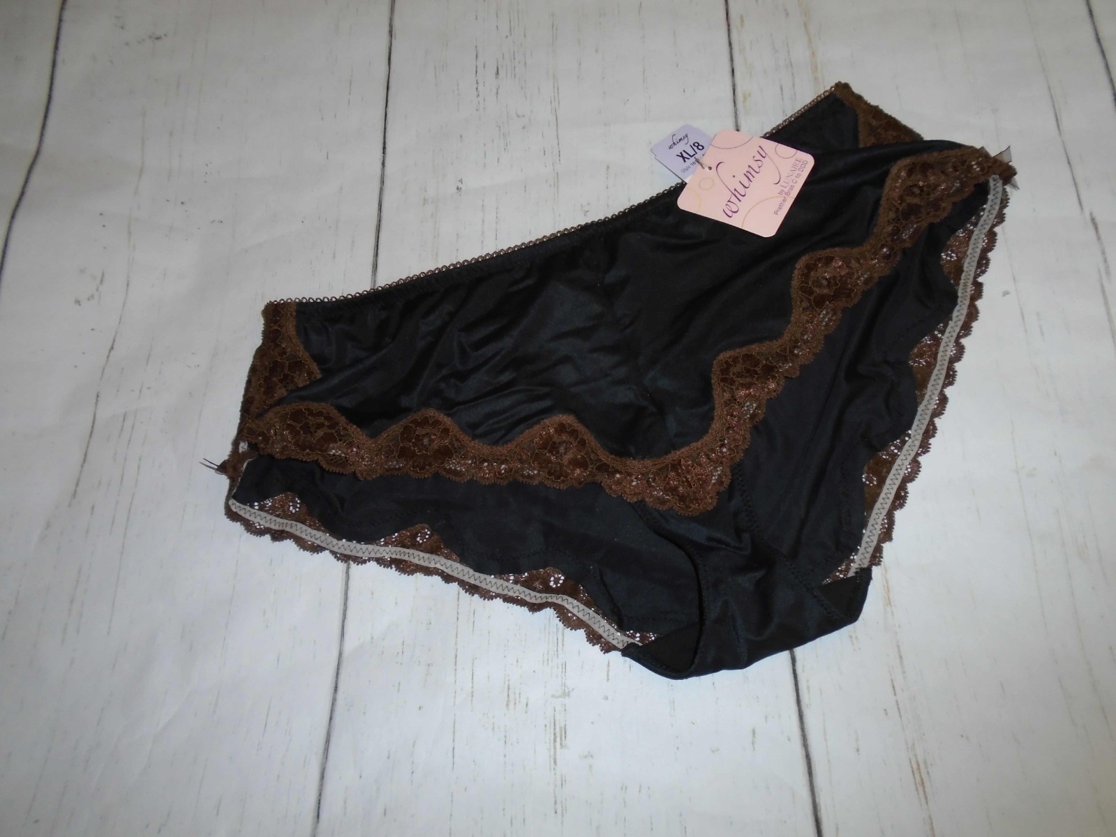 NWT Black & Brown Women’s WHIMSY Hipster Panties XL 8