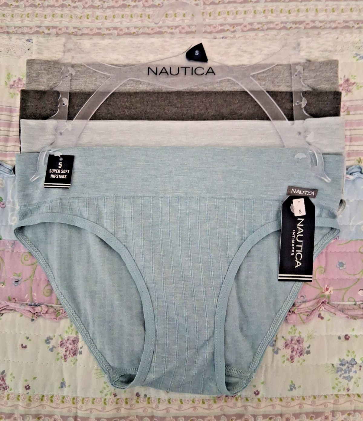 NAUTICA WOMEN’S SUPER SOFT HIPSTER PANTIES UNDERWEAR 5 PACK SIZE SMALL NWT + 🎁