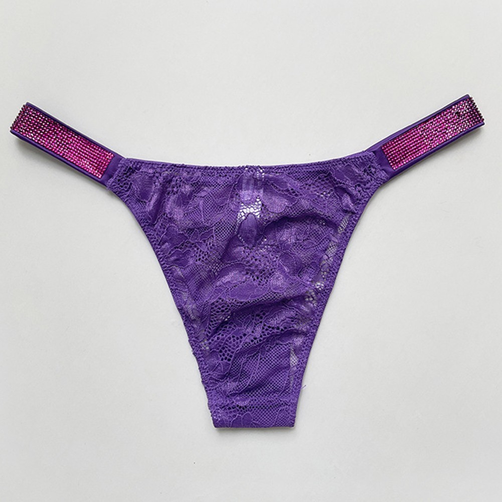 Sexy Low Waist Lace T Back Underwear Briefs for Women G String Thongs Panties