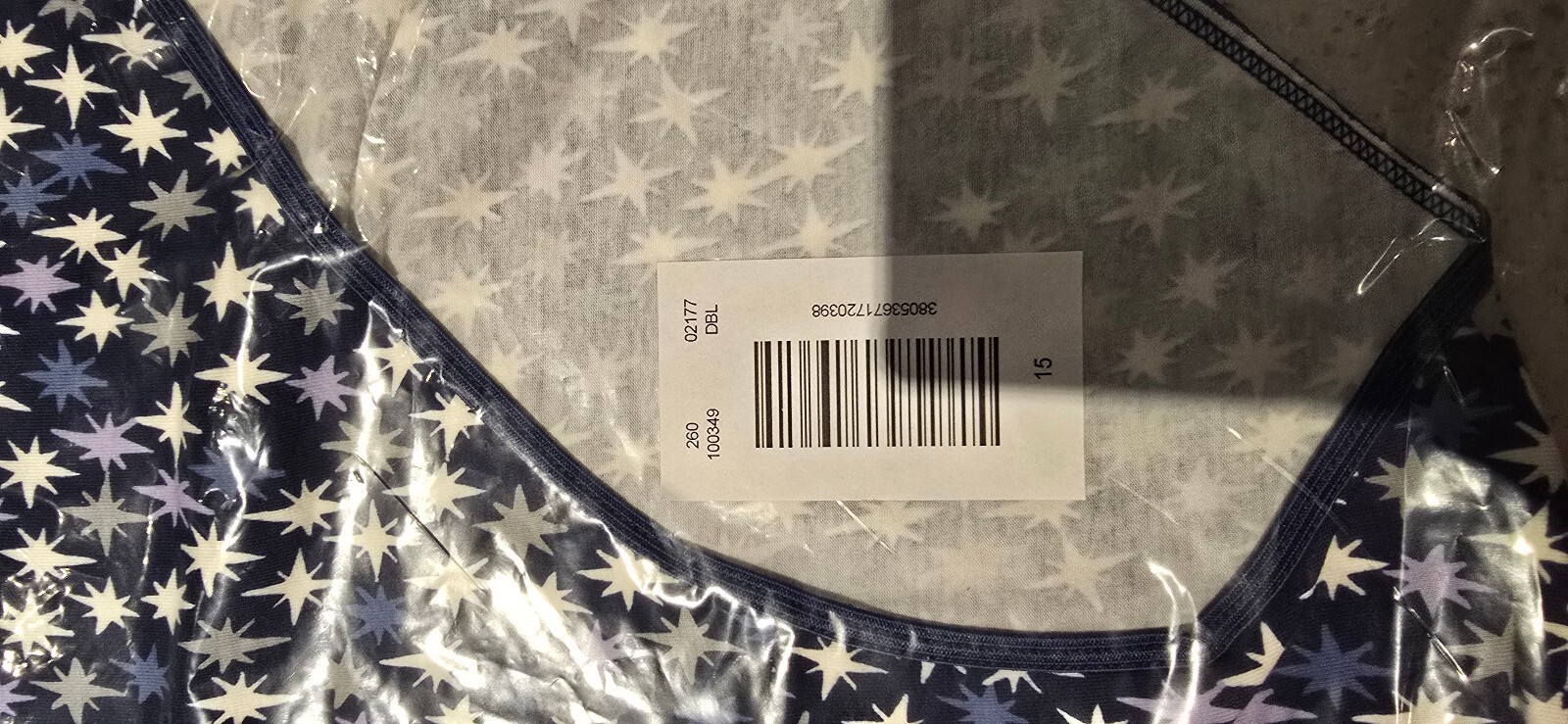 Vintage New Catherines Intimates Hi-Cut Brief Underwear Size 15 Navy Star Print
