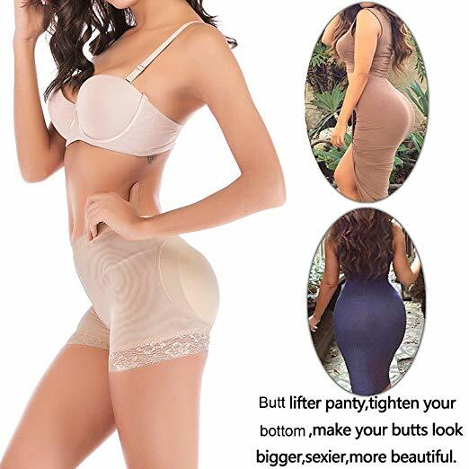 Womens Padded Butt Lifter Hip Enhancer Booty Shorts Shaper Buttock Shapewear US