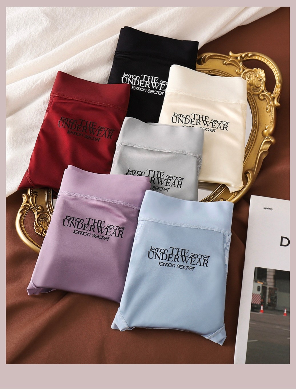 3PCS Women Sexy Breathable Tummy Control Push Up Panties Antibacterial Shapewear