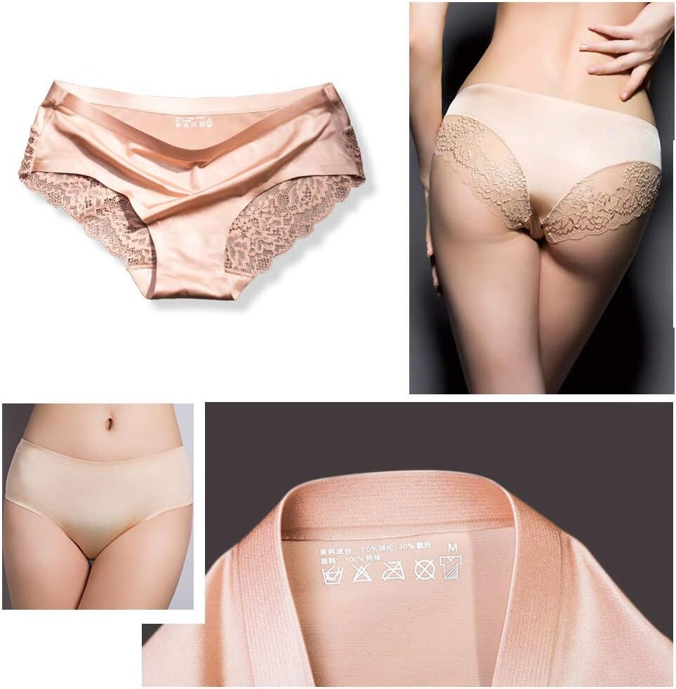 Sexy Lace Underwear for Women Frozen Silk Large, 4-pack Fashion Assorted