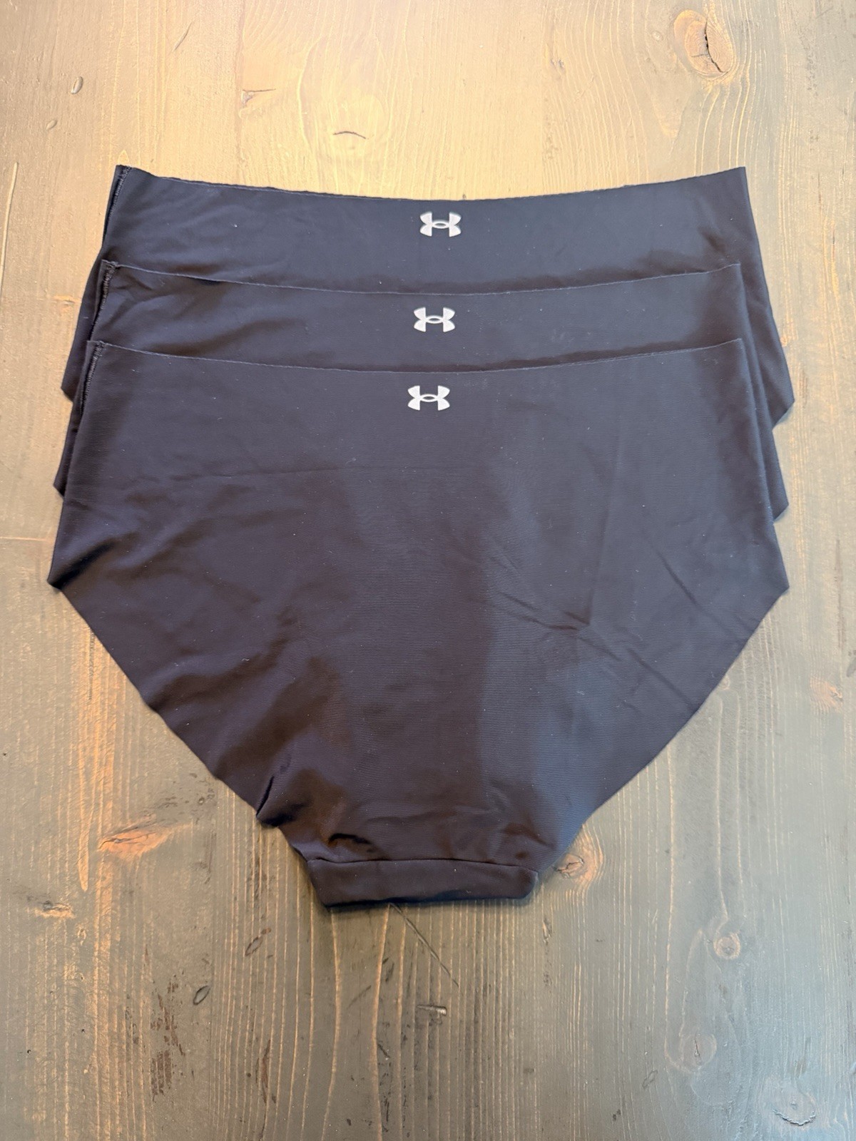 Under Armour Pure Stretch No Show Hipster, Black 3-Pack Small
